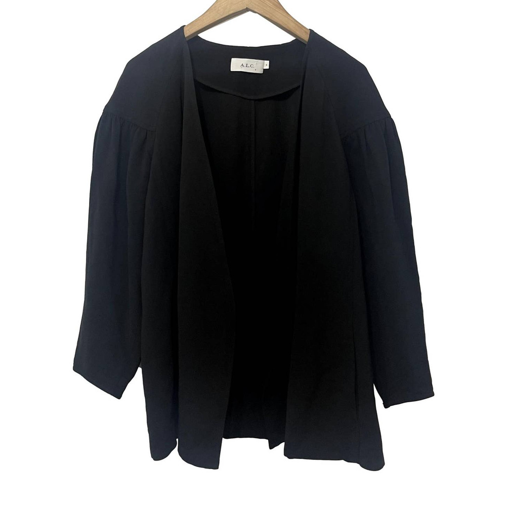 A.L.C. Black Open Front Blazer Size 6 EUC - Picture 1 of 5